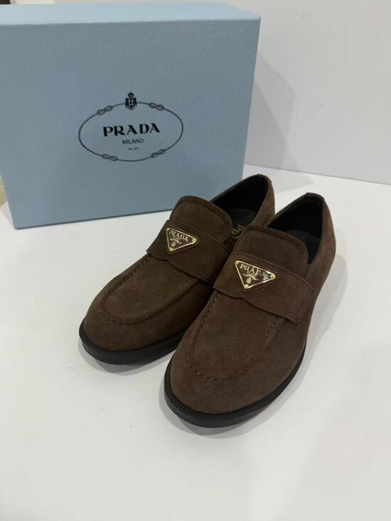 Prada. Shoes - Prada Women's Brown Loafers